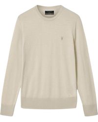 AllSaints - Merino Wool Slim Mode Sweater - Lyst