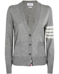 Thom Browne - Wool 4-Bar Stripe Cardigan - Lyst