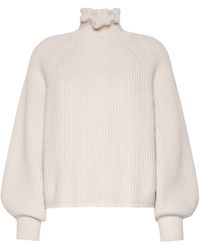 Max Mara - Wool-Cashmere Ruffle-Neck Sweater - Lyst