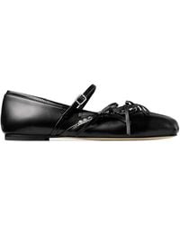 Jimmy Choo - Loli Leather Ballerina Flats - Lyst
