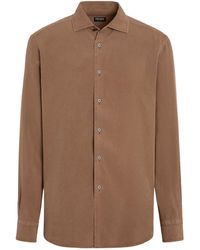 Zegna - Silk Garment-dyed Shirt - Lyst