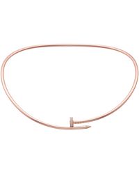 Cartier - Yellow Gold And Diamond Juste Un Clou Necklace (33.5cm) - Lyst