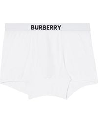 Burberry - Logo Detail Stretch Cotton Boxer Shorts - Lyst