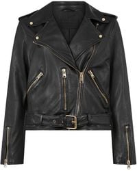 AllSaints - Allsaints Balfern Leather Biker Jacket - Lyst