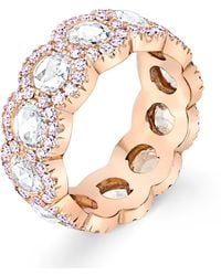 David Morris - Rose And Diamond Rose Cut Eternity Ring - Lyst