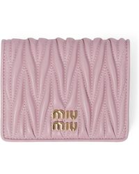 Miu Miu - Leather Matelassé Wallet - Lyst