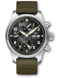 IWC Schaffhausen - Stainless Steel Pilot's Chronograph Spitfire Watch 41.05mm - Lyst