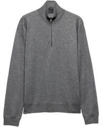 Prada - Cashmere-Silk Quarter-Zip Sweater - Lyst