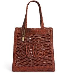 Chloé - Raffia Summer Banana Tote Bag - Lyst