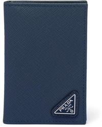 Prada - Saffiano Leather Bi-Fold Card Holder - Lyst