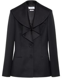 McQueen - Wool Waterfall-Collar Blazer - Lyst