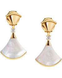BVLGARI - Rose Gold, Diamond And Mother-of-pearl Divas' Dream Earrings - Lyst