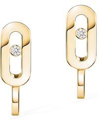 Messika - Move Uno And Diamond Mini Hoop Earrings - Lyst