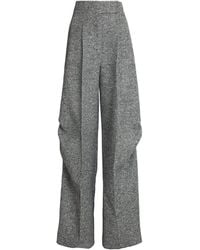 Max Mara - Simone Wool And Silk Tweed Wide-Leg Pants - Lyst