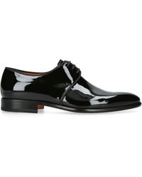 Santoni - Patent Leather Moor Oxford Shoes - Lyst