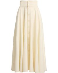 Ralph Lauren - Wool Delilah Midi Skirt - Lyst