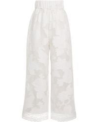 Loretta Caponi - Lace-Trim Clarissa Trousers - Lyst
