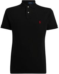 Ralph Lauren - Short-sleeved Logo-embroidered Custom-fit Cotton-piqué Polo Shirt - Lyst
