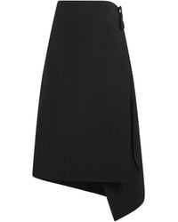 Tory Burch - Cotton Wrap Midi Skirt - Lyst