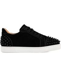 Christian Louboutin - Vieira 2 Orlato Spiked Suede Low-Top Trainers - Lyst