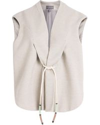 Studio Namnyak - Cotton Zihi Drawstring Waistcoat - Lyst