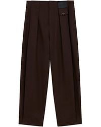 Loewe - X Paula's Ibiza Linen-Cotton Pleated Wide-Leg Trousers - Lyst