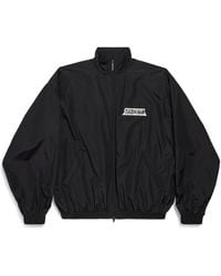 Balenciaga - Techno Cotton Masking Tape Logo Track Jacket - Lyst