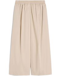 Weekend by Maxmara - Cotton Cropped Wide-Leg Trousers - Lyst