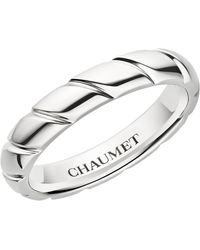 Chaumet - Platinum Torsade De Wedding Ring - Lyst