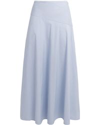 Theory - Stripe Midi Skirt - Lyst