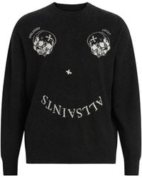 AllSaints - Wool-blend Smile Sweater - Lyst