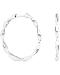 Astrid & Miyu - Large Twist Hoop Earrings - Lyst