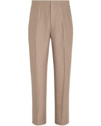 Zegna - Oasi Linen Straight Trousers - Lyst