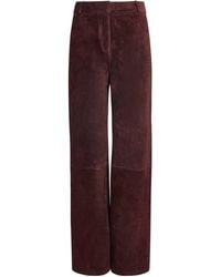 Arma - Sole Suede Straight Trousers - Lyst