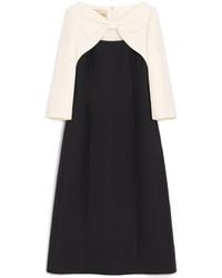 Valentino - Wool-Silk Crepe Midi Dress - Lyst