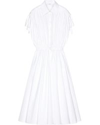 Givenchy - Cotton Bow-Detail Midi Shirt Dress - Lyst