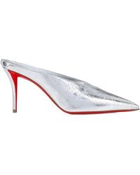 Christian Louboutin - Miss Z Slimimule Leather Heeled Mules 80 - Lyst
