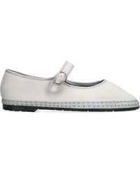 Flabelus - Linen Dalloway Mary Janes - Lyst