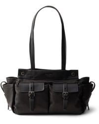 Prada - Medium Leather Route Tote Bag - Lyst