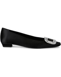 Roger Vivier - Satin Belle Vivier Ballet Flats - Lyst