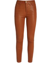 FRAME - Le High Skinny Leather Jean - Lyst