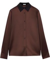 Loewe - Silk-blend Long-sleeve Shirt - Lyst
