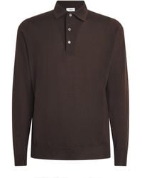 Lardini - Virgin Wool Long-Sleeve Polo Shirt - Lyst