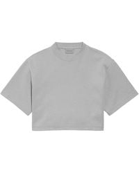 Balenciaga - Cotton-Blend Cropped T-Shirt - Lyst
