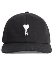 Ami Paris - Cotton Felt Patch Logo Cap - Lyst