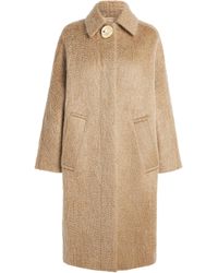 JOSEPH - Wool-Blend Water Weave Alder Coat - Lyst