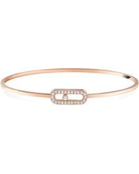 Messika - Pink Gold And Diamond Move Uno Bangle - Lyst