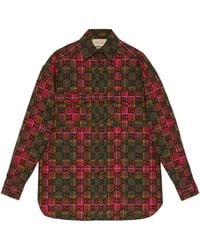 Gucci - Wool-silk Tartan Shirt - Lyst