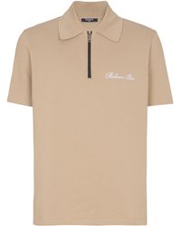 Balmain - Embroidered Logo Polo Shirt - Lyst