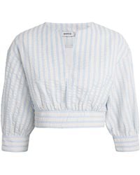 Jonathan Simkhai - Cotton-Blend Stripe Noralie Crop Top - Lyst